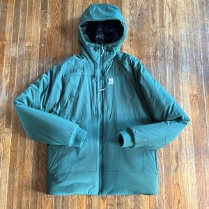 Topo designs mountain puffer hoodie